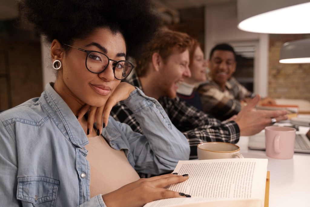Authentic book club scene